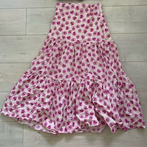 Pink pattern Zara maxi skirt size small